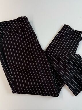 Attyre Black Pinstripe Trousers